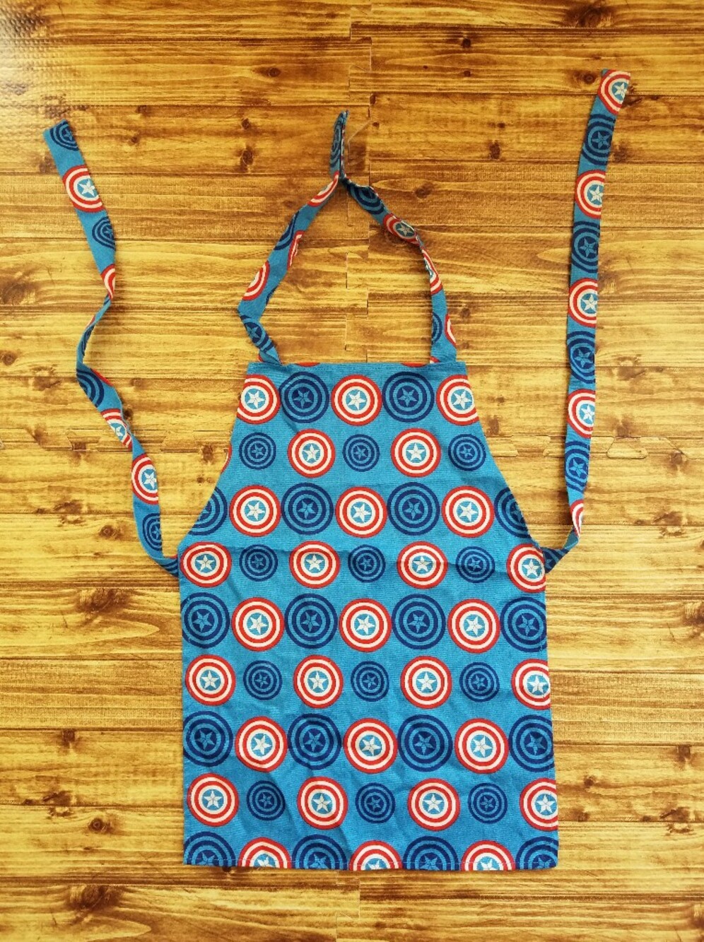 Marvel Blue Captain America Kids Apron Garden Cooking Girls Boys OSFM